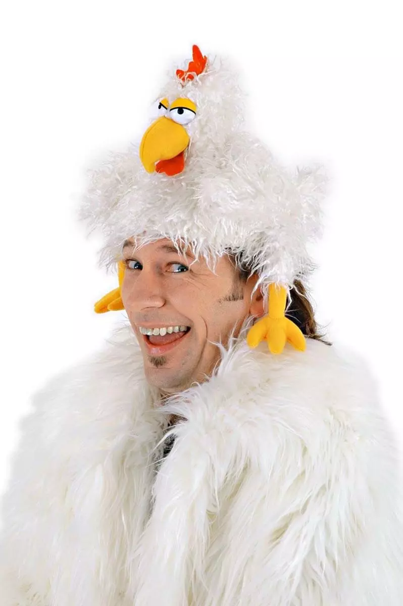 Elope The Clucker Costume Chicken Hat Adult 3 Elope The Clucker Costume Chicken Hat Adult