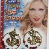 Forum Novelties Lady In The Navy Anchor Symbol Costume Hoop Earrings -Footwear Shop 68244 lady in the navy anchor symbol costume hoop earrings