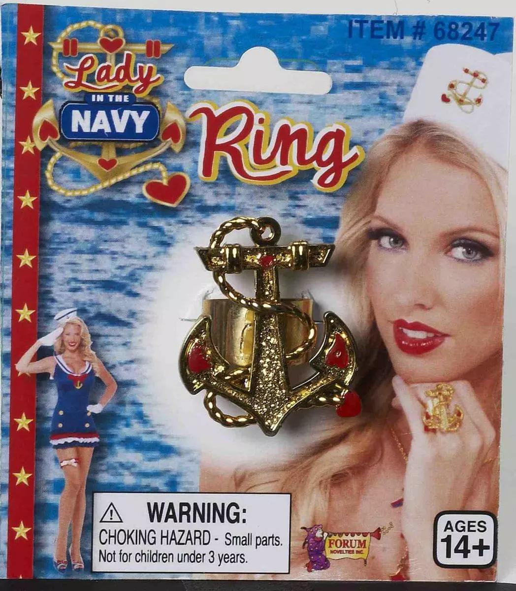 Forum Novelties Lady In The Navy Gold Anchor Costume Ring 3 Forum Novelties Lady In The Navy Gold Anchor Costume Ring