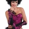 Forum Novelties Burlesque Long Black Costume Glovelets With Pink Ribbon -Footwear Shop 68821 burlesque long black costume glovelets with pink ribbon