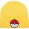 Bioworld Pokemon Poke Ball Yellow Knit Beanie | One Size