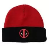 Bioworld Marvel Comics Deadpool Logo Red And Black Knit Watchmen Cap Hat