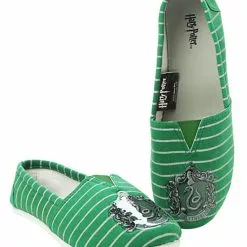 Bioworld Harry Potter Slytherin Canvas Slip On Shoes