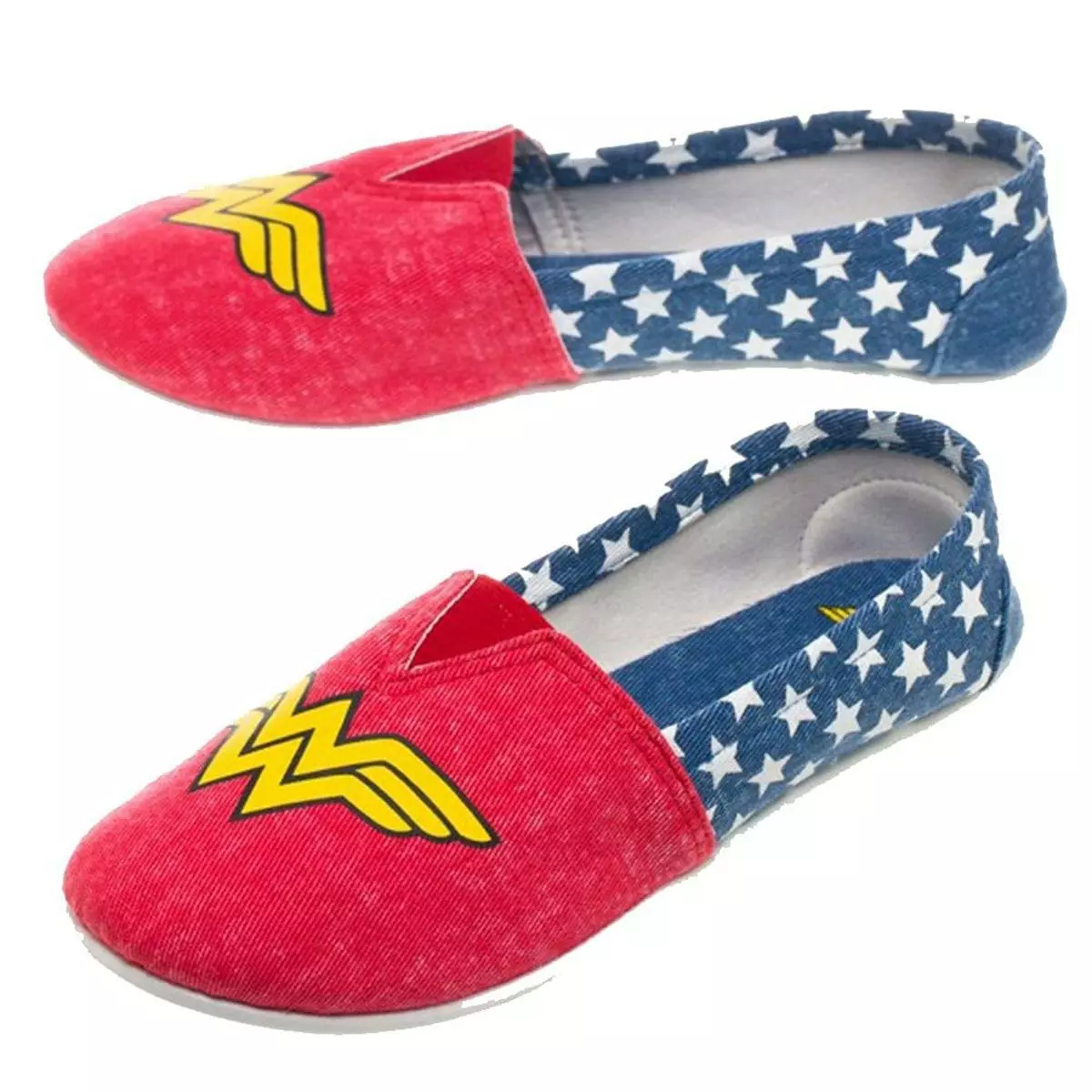 Bioworld DC Comics Wonder Woman Canvas Slip On Shoes 3 Bioworld DC Comics Wonder Woman Canvas Slip On Shoes