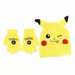 Bioworld Pokemon Pikachu Kids Winter Beanie & Glove Set