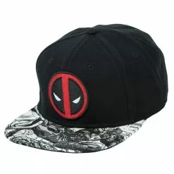 Bioworld Marvel Deadpool Logo Sublimated Bill Snapback Hat
