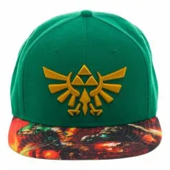 Bioworld The Legend Of Zelda Triforce Logo Sublimated Bill Snapback Hat -Footwear Shop BIW SB2NLRZOT CC