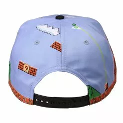 Bioworld Super Mario Bros. 8-bit Landscape Snapback Hat -Footwear Shop BIW SB4YFISMS CB