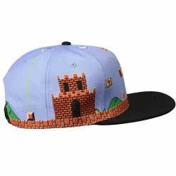 Bioworld Super Mario Bros. 8-bit Landscape Snapback Hat -Footwear Shop BIW SB4YFISMS CC