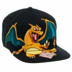 Bioworld Pokemon Charizard Black Snapback Hat -Footwear Shop BIW SB1S13POK CC