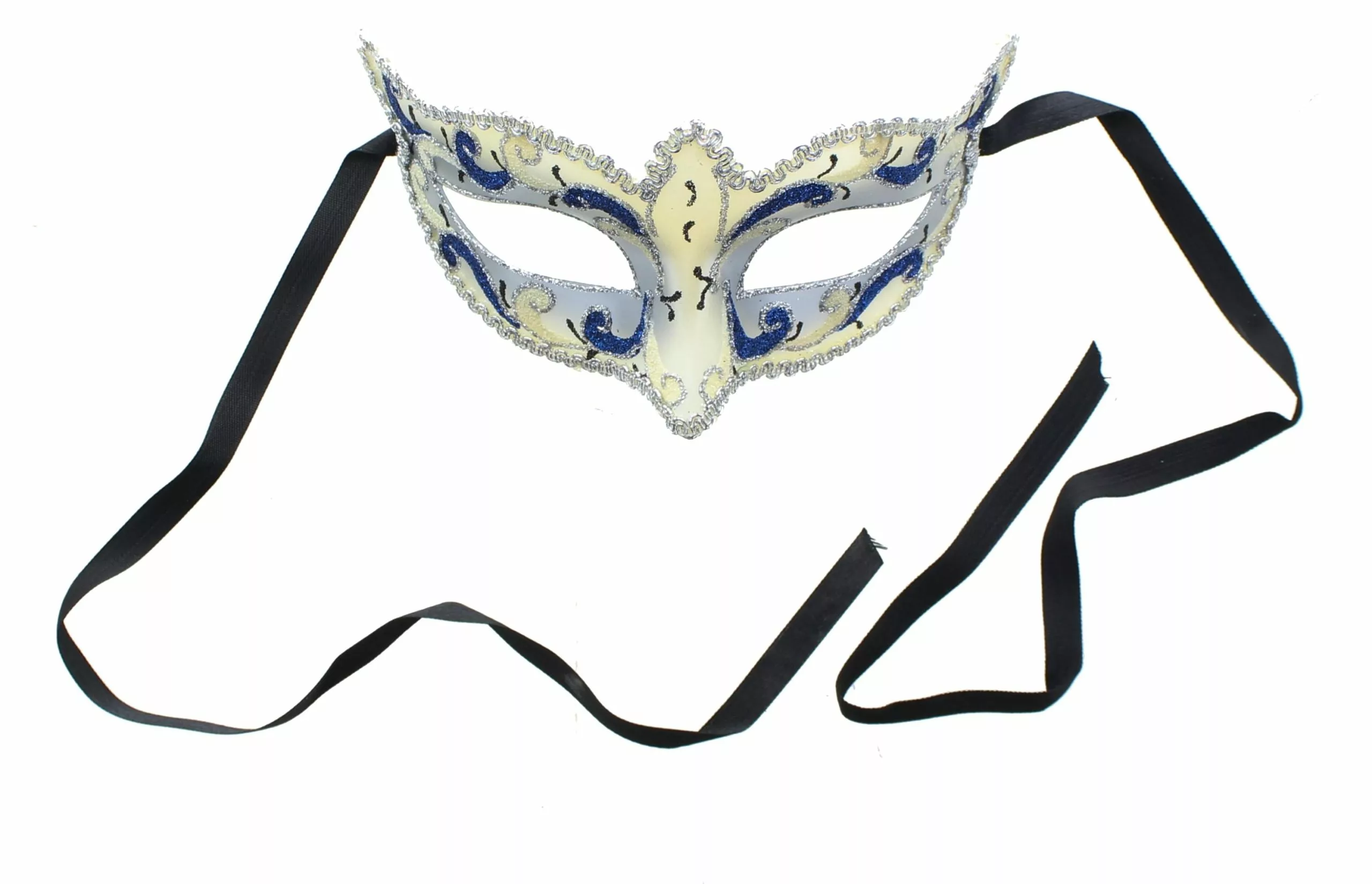 Bauer Pacific Imports Mona Lisa Eye Costume Mask: Silver/Dark Blue 3 Bauer Pacific Imports Mona Lisa Eye Costume Mask: Silver/Dark Blue