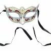 Bauer Pacific Imports Mona Lisa Eye Costume Mask: Silver/Red -Footwear Shop BPI 12055 E CA scaled