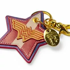 Crowded Coop, LLC DC Comics Bombshells Wonder Woman Faux Leather Keychain -Footwear Shop CRC DCCL209 CD