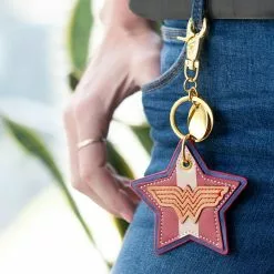 Crowded Coop, LLC DC Comics Bombshells Wonder Woman Faux Leather Keychain -Footwear Shop CRC DCCL209 CE