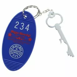 Crowded Coop, LLC Retro Motel Key Fob - Major Woody's Blue