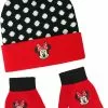 Disney Girls Minnie Mouse Winter Beanie & Glove Set -Footwear Shop DSY 53449 CA