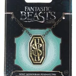 Elope Fantastic Beasts Newt's Monogram Costume Pendant Pin With Chain -Footwear Shop ELP 543151 CC