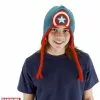 Elope The Avengers Captain America Costume Knit Laplander Hat -Footwear Shop ELP 250738 CA