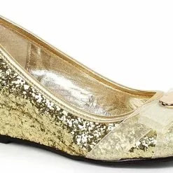 Ellie Shoes Gold Glitter Princess Child Costume Shoe