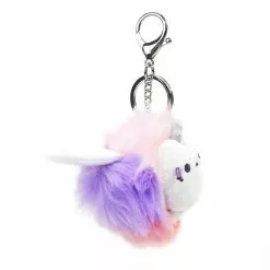 Enesco Pusheen Super Pusheenicorn Unicorn Cat 4-Inch Plush Pom Poof Keychain -Footwear Shop ENS 4061304 CC