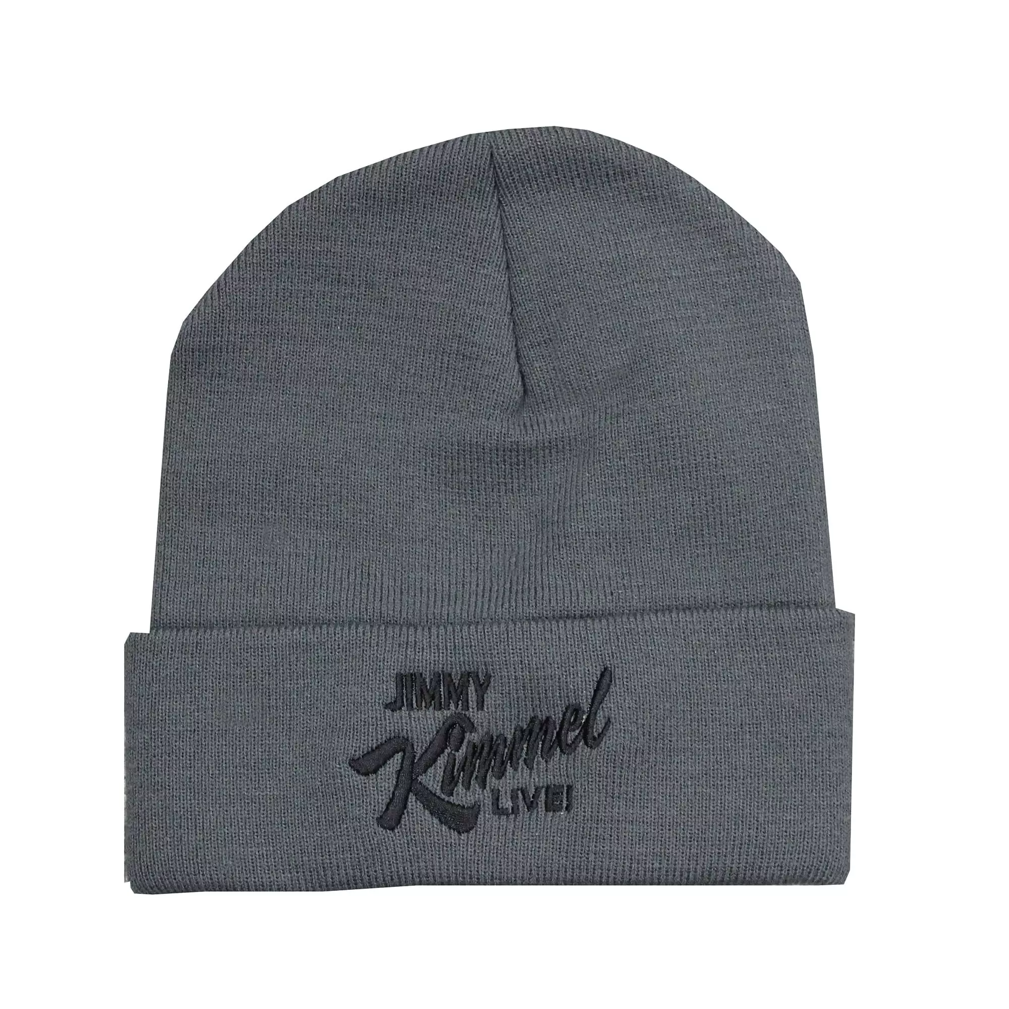 Eye-Dye Jimmy Kimmel Live! 12 Inch Charcoal Knit Cuff Beanie | Adult One Size 3 Eye-Dye Jimmy Kimmel Live! 12 Inch Charcoal Knit Cuff Beanie | Adult One Size