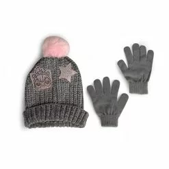 Fashion Accessory Bazaar LLC LOL Surprise Dolls Girls Winter Beanie & Glove Set | Grey