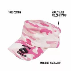 Toynk Master Builder Camo Hat | Pink & Cream Cap | Adjustable Size -Footwear Shop FCM 01267 CE
