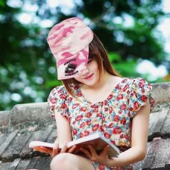 Toynk Master Builder Camo Hat | Pink & Cream Cap | Adjustable Size -Footwear Shop FCM 01267 CG