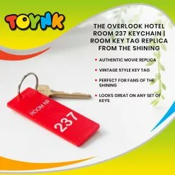 Toynk The Overlook Hotel Room 237 Keychain | Room Key Tag Replica From The Shining -Footwear Shop FCM 01291 CGR