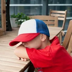 Toynk Stranger Things Mesh Red White & Blue Vintage Mesh Trucker Cap -Footwear Shop FCM 01310 CF