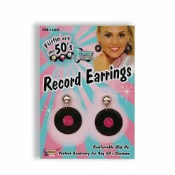 Forum Novelties 50's Record Costume Earrings