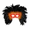 Forum Novelties Mardi Gras Venetian Costume Eye Mask Red W/Black Feathers 1 Forum Novelties Mardi Gras Venetian Costume Eye Mask Red W/Black Feathers -Footwear Shop FRM 57052 CA