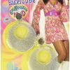 Forum Novelties 60's 70's Hippie Glitter Mod Costume Earrings - Silver
