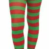 Forum Novelties Red And Green Striped Tights Christmas Costume Accessory Child