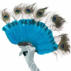 Forum Novelties Peacock Tail Feather Handheld Fan Costume Accessory