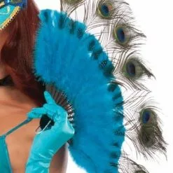 Forum Novelties Peacock Tail Feather Handheld Fan Costume Accessory -Footwear Shop FRM 75158 CC