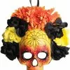 Forum Novelties Day Of The Dead Costume Mask With Teeth Yellow/Orange Adult