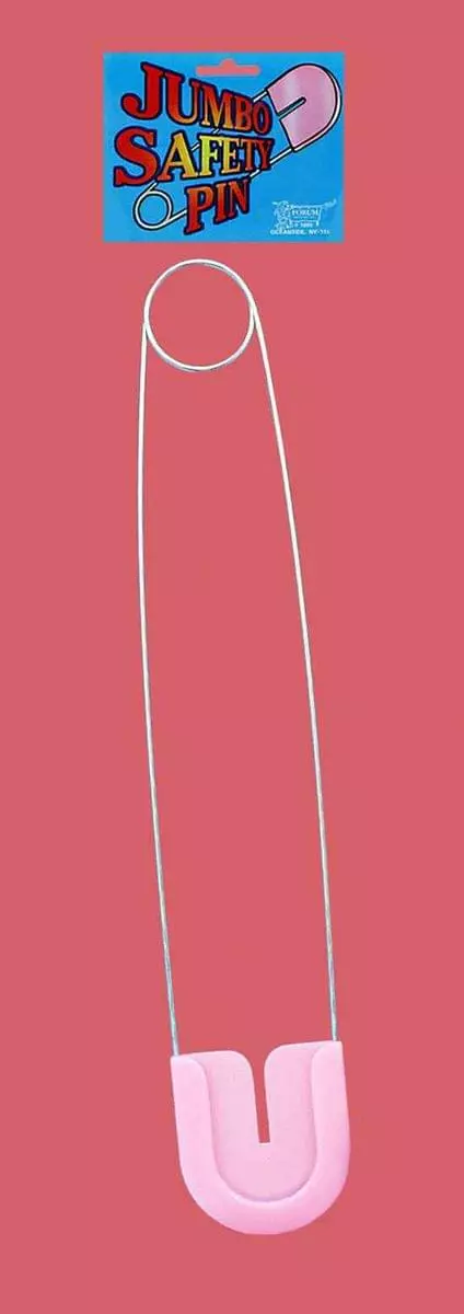 Forum Novelties Baby Adult Costume Jumbo Pink Diaper Pin 3 Forum Novelties Baby Adult Costume Jumbo Pink Diaper Pin
