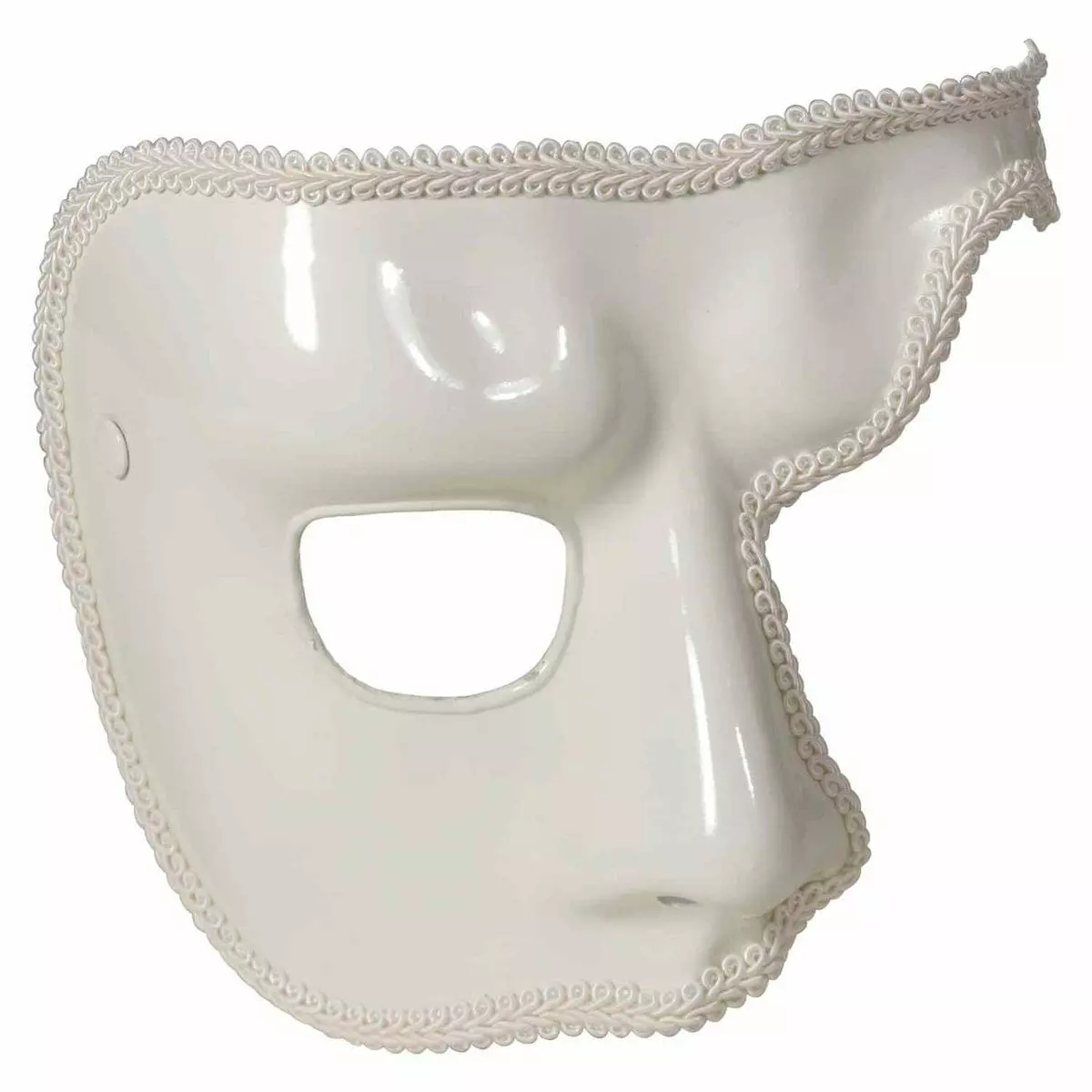 Forum Novelties White Phantom Mardi Gras Costume Half-Mask 3 Forum Novelties White Phantom Mardi Gras Costume Half-Mask
