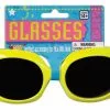 Forum Novelties Yellow Neon Square Costume Glasses -Footwear Shop FRM 64132 Ca