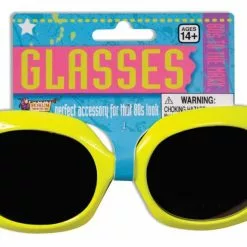 Forum Novelties Yellow Neon Square Costume Glasses