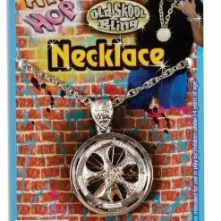 Forum Novelties Hip Hop Silver Spinning Costume Necklace