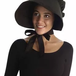 Forum Novelties Colonial Style Large Bonnet Costume Hat Adult: Black