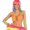 Forum Novelties Club Candy Asymmetrical Cut Costume Bra Top Adult: Orange -Footwear Shop FRM 70417 CA