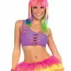 Forum Novelties Club Candy Asymmetrical Cut Costume Bra Top Adult: Purple -Footwear Shop FRM 70418 CA
