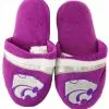 Forever Collectibles Kansas State Glitter Stripe Slide Slipper Adult -Footwear Shop FVC 11602 CA