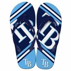 Forever Collectibles Tampa Bay Rays MLB Unisex Big Logo Flip Flops