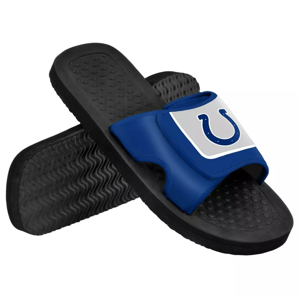 Forever Collectibles Indianapolis Colts NFL Men's Shower Slide Flip Flops 4 Forever Collectibles Indianapolis Colts NFL Men's Shower Slide Flip Flops - Image 2