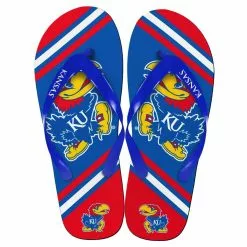 Forever Collectibles Kansas Jayhawks Unisex Big Logo Flip Flops