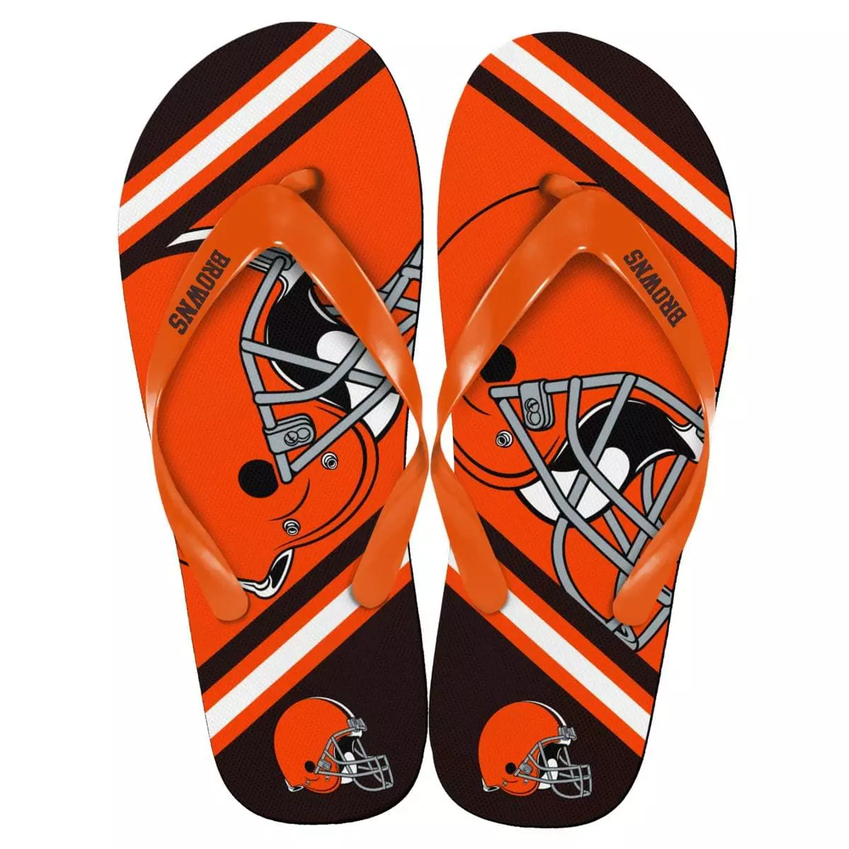 Forever Collectibles Cleveland Browns NFL Unisex Big Logo Flip Flops 3 Forever Collectibles Cleveland Browns NFL Unisex Big Logo Flip Flops